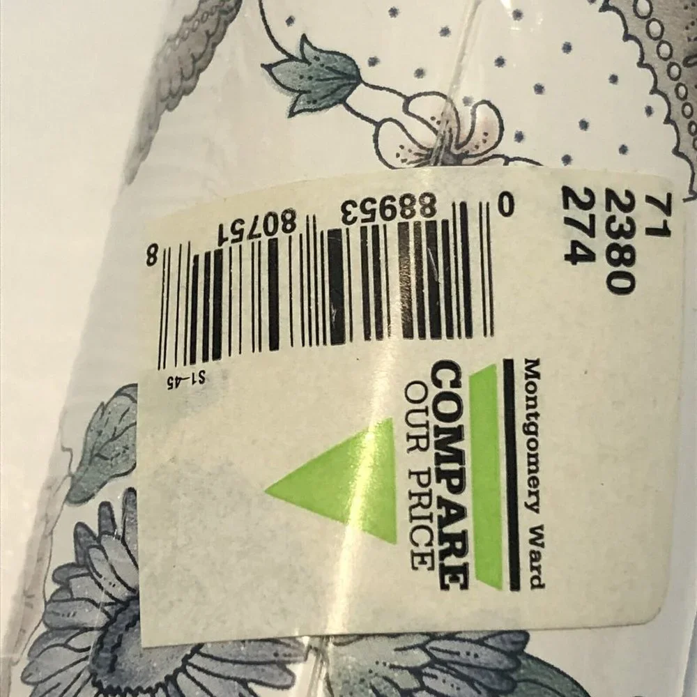 Vintage Montgomery Ward Floral Wallpaper Border Roll Sealed Made In USA 5 Yards